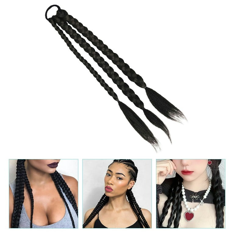 2pcs Braided Ponytail Extension Long Braid Extensions Synthetic