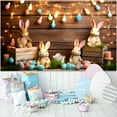 thumbnail image 4 of HongHeng Happy Easter Decorations Easter Backdrops Photography Banner Bunny Grassland Rustic Wood Background Eggs Banner for Jesus Easter Spring Party Decorations, 70.9 x 43.3 Inch, 4 of 6
