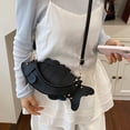 thumbnail image 7 of Hfppkn 3D Fish Shaped PU Leather Crossbody Bag Novelty Mini Shoulder Handbag for Party Daily Use 32x7x13cm Black, 7 of 7