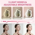 thumbnail image 3 of Odernirror Vanity Makeup Mirror with Lights Metal Tabletop HD Glass Mirror 13"x17",White, 3 of 7