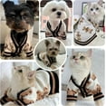 thumbnail image 4 of Small Dog Sweaters Cute Bear Dog Cardigans Clothes for Small Medium Dogs Boy Girl Puppy Cat Knitting Cardigan Outfits Dogs Autumn Coats Warm Pet Doggy Clothes Soft Knitwear Apparel, 4 of 8