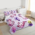 thumbnail image 3 of Manfei Kawaii Axolotl Full Size Comforter Sets 3-Piece for Teens Kids,Cartoon Animal Bedding Comforter Set,Cute Marine Salamander Lightweight Bedding Sets,Lightweight Room Decor,Reversible, 3 of 8