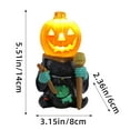 thumbnail image 3 of Mini Pumpkin Head for LED Light, Skeleton Knight Figurines Light up Pumpkin Table Decorations Funny Separated Body&Pumpkin Head Statue Ornaments Unique Holiday Party Decor, 3 of 3