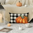 thumbnail image 4 of Sm:)e Buffalo Check Plaid Fall Throw Pillow Covers 12 x 20 Set of 4 Maple Leaf Hello Pumpkin, 4 of 6