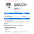 thumbnail image 2 of Front Brake Pad and Rotor Kit - Compatible with 1991 - 1995 GMC Sonoma RWD 2.2L 4-Cylinder 1992 1993 1994, 2 of 2