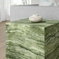 thumbnail image 2 of Jordana Square Plinth Indoor - Outdoor Patio Concrete Side Table in Green Marble, 2 of 10