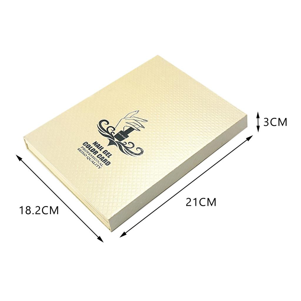 EHJRE Salon put the book 120 , Easy to Use - No Need to Glue tips of The Nails to The Card with Double Sided Tape Or Glue - Champagne