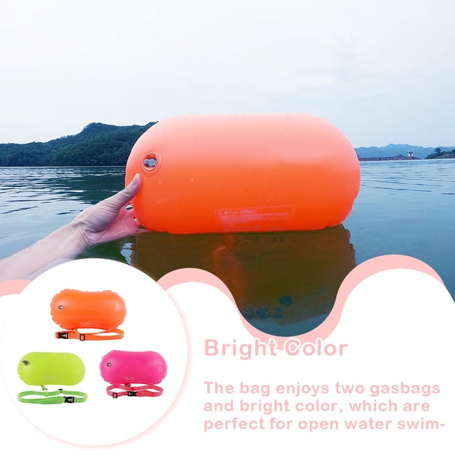 Dry Swimming Bag PVC Inflatable Aid Training Waterproof Life Saving Buoy Water Sports Bright Color Pack Aid Training Tool Rafting Bags Rose red