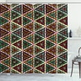 thumbnail image 1 of Ambesonne African Shower Curtain, Geometric Grunge Mosaic, 69"Wx75"L, Multicolor, 1 of 3