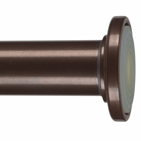 Home Details 42 to 74 Adjustable Straight Shower Curtain Tension Rod, Oil Rubbed