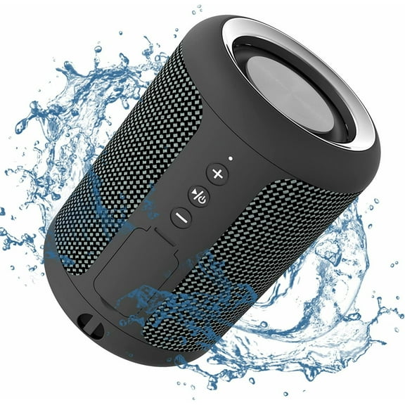 Mini Portable Bluetooth Speakers Wireless Waterproof Speaker Small Bluetooth Speaker for Travel Outdoors Home and Party ,8 Hr Playtime Shower Speaker, Aux & TF Card Support Black