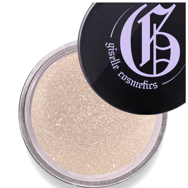 Giselle Cosmetics Sombra de ojos suelta mineral Pearl Diamond - Maquillaje orgánico sin talco de alto pigmento no tóxico - Paleta de sombras de ojos iridiscentes con brillo brillante - Sombra de ojos