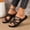 Brown, variant on Orthopedic Sandals for Women 2026 New Arch Support Comfortable Flat Slippers Summer Walking Shoes Breathable Mesh Upper Toe Ring Security Brown 7 Wide
