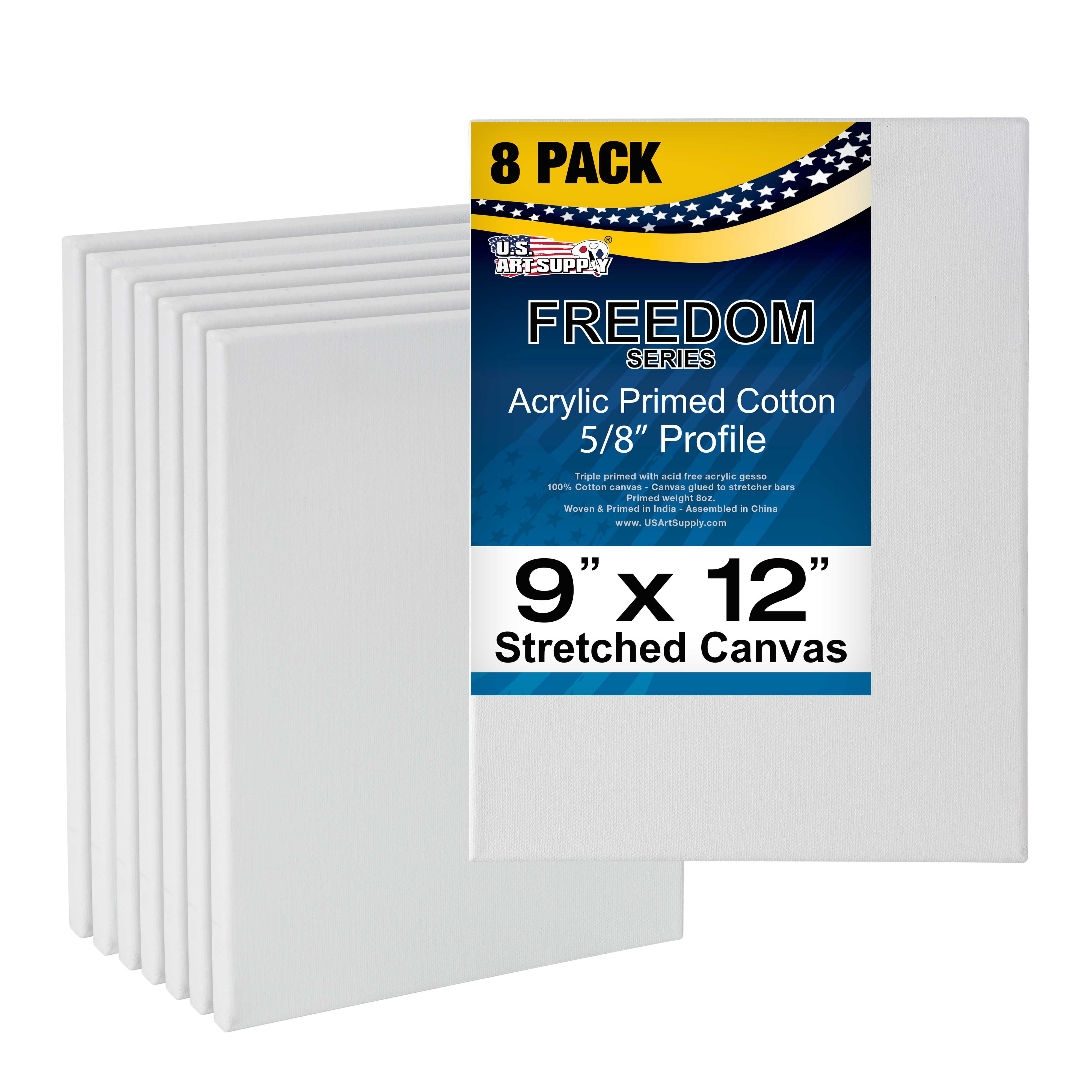 Professional Cotton Canvas Panel Boards for Acrylic Watercolor Beginner and Professional Art Media Canvas Panels Multi Pack 9x12 9x12 Five Pack Oil 10x10 