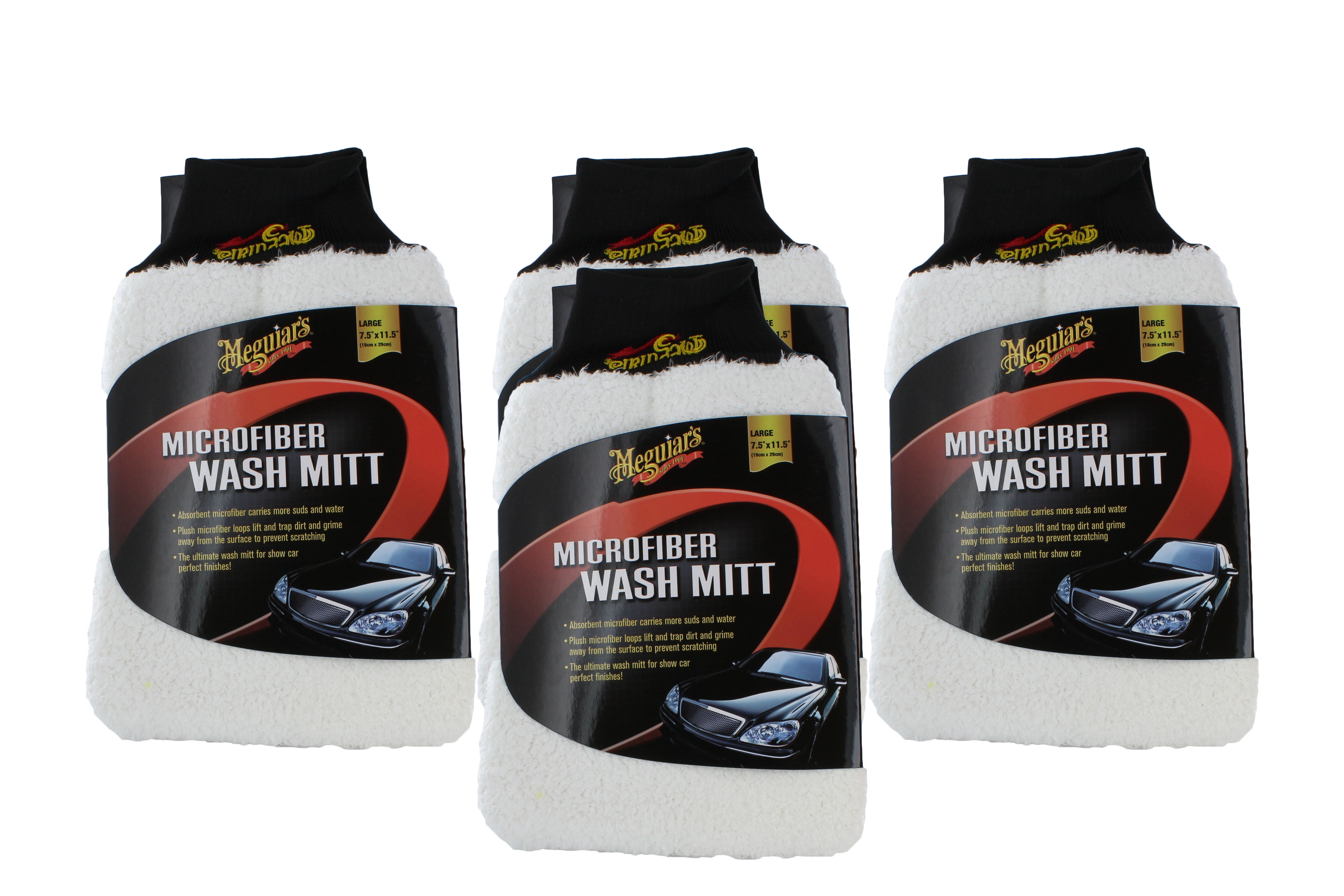 Meguiar's X3002 Microfiber Wash Mitt (4 Pack)