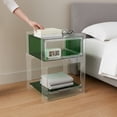 thumbnail image 6 of Acrylic Side Table, Acrylic Nightstand for Bedroom, Side Table for Living Room, Bedrooms, Offices, and More (15.7*11.8*19.7in)-Green, 6 of 11
