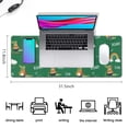 thumbnail image 5 of Long Mouse Pads for Desk,Green Crocodile Rainbow Pattern Desk Mats on Top Of Desks, Desk Mouse Pad Extra Large with 3mm Non-Slip Base and Stitched Edge for Gaming,Office,Work,Home 31.5"x11.8", 5 of 6