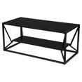 thumbnail image 1 of SEI Furniture Argall Metal Cocktail Table with Glass-Top in Black, 1 of 3
