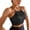 Black, variant on Durtebeua Womens Bras No Underwire Full Support Padded Workout Crop Tank Tops with Built in Shelf Bra