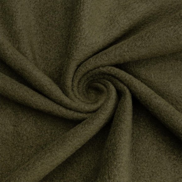 Tela de polar lisa color oliva de 2 yardas, 100% poliéster