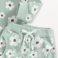 thumbnail image 5 of mgoYE Baby Girl Clothes 3 Months Ruffle Romper Toddler Girl Floral Cotton Pant Sets Girls Clothing Outfit(Green,3-6 Months), 5 of 5