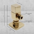 thumbnail image 6 of Westbrass 20" Flat Head Toilet Supply Kit with Square Handle 1/4-Turn Angle Stop, Polished Brass, 6 of 8