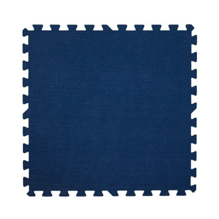 Get Rung Carpet Topped Mat with Interlocking Foam Tiles. Great Alternative to Rolled Carpet . Excellent for Trade Show, Basement or As a Carpet Replacement Mat. (Blue, (Best Berber Carpet For Basement)