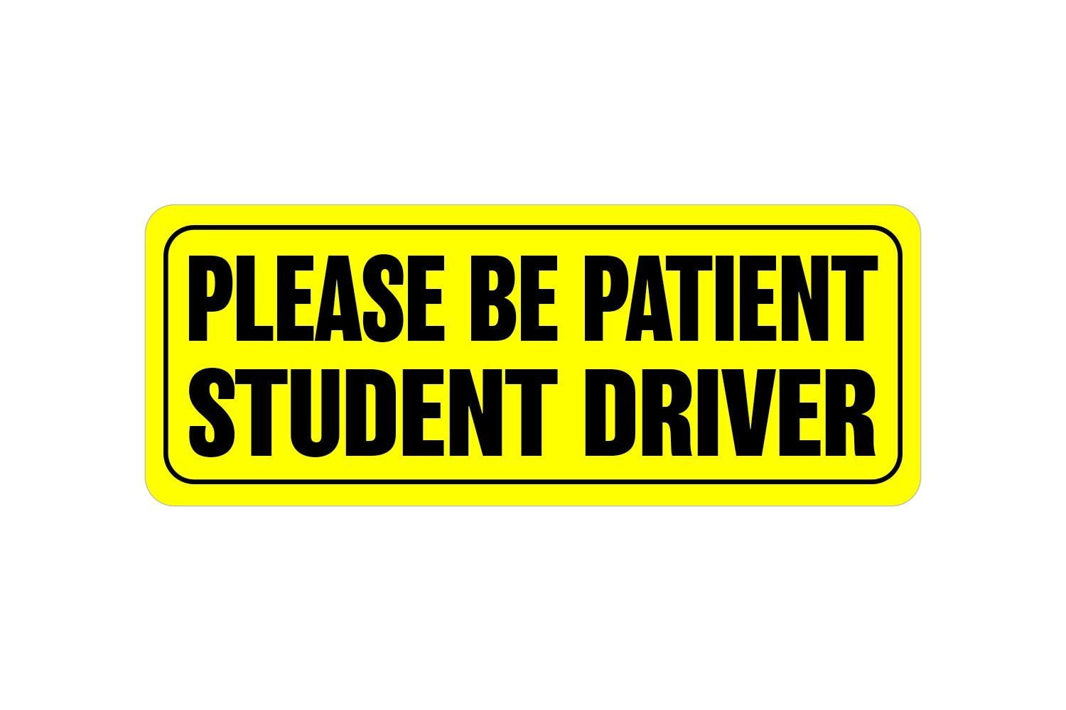 2X Two Removable Student Driver Signs Placard Holder Heavy Duty Removable decal 