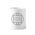 thumbnail image 1 of Volleyball Sport Line Drawing Pattern Toothbrush Pen Holder Mug Cerac Stand Pencil Cup, 1 of 2