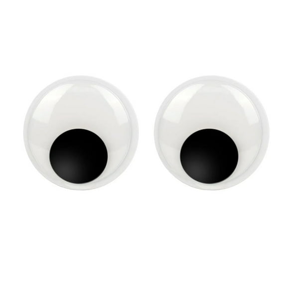 BESTSKY 2 Pieces Googly Eyes Self Adhesive Googlie Craft Wiggle Eyes with Self Adhesive Large Black Plastic Eyes for Crafts