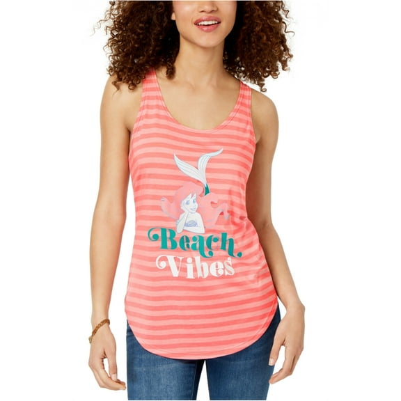 Hybrid Womens Ariel Beach Vibes Tank Top, Orange, Medium