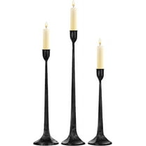 Iron Taper Candle Holder Set of 3 - Decorative Tall Candle Stand, Candlestick Holder for Wedding, Dining Table, Party Decoration