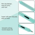 thumbnail image 2 of Silent Retractable Gel Ink Pens, 5 Pieces 0.5mm Ballpoint Pen Soft Grip Quick Drying Pen Black Ink Rollerball Pen Finepoint Ball Point Pens, 2 of 4