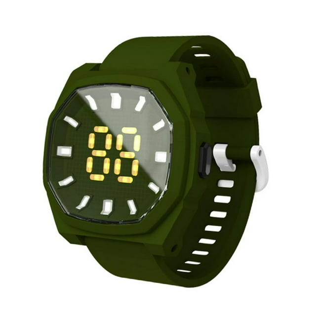 F1 Electronic Watch Waterproof Decorative 3D LED Large Screen Fashion Children Rhombus LED Digital Watch for Outdoor
