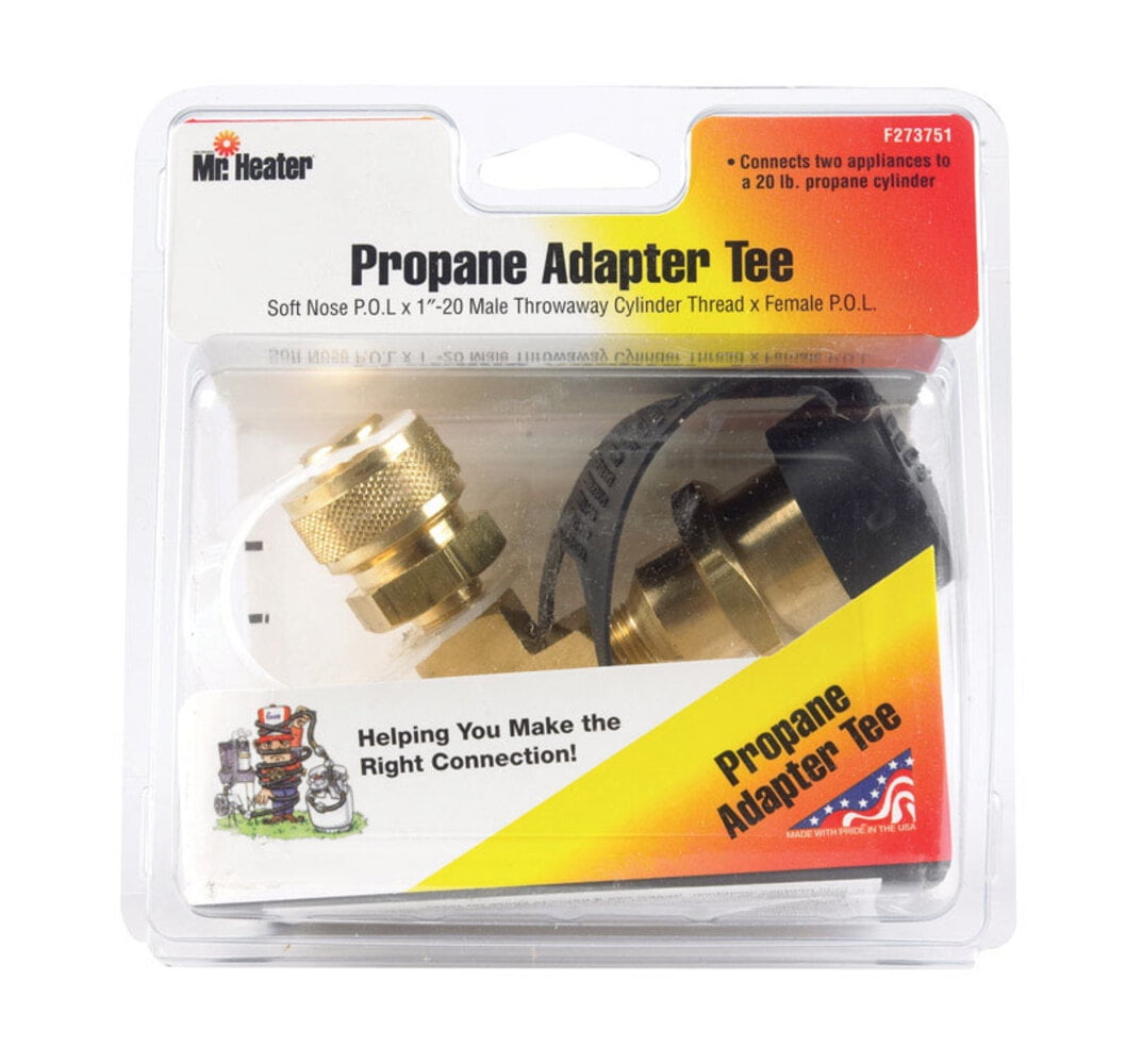 Mr. Heater Brass LP Cylinder Adapter Tee Gas Line Connectors - Walmart.com