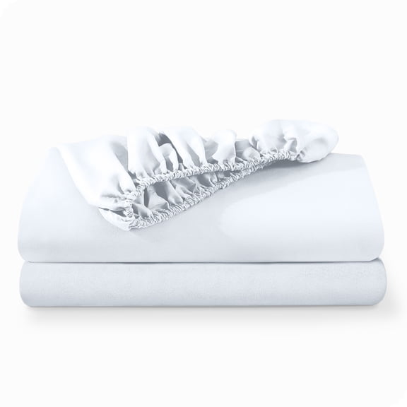 Sábanas Ajustables Bare Home Paquete de 2 Colección Premium 1800 Twin XL Color Blanco