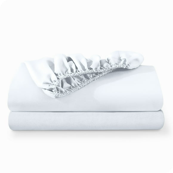 Sábanas Ajustables Bare Home Paquete de 2 Colección Premium 1800 Twin XL Color Blanco