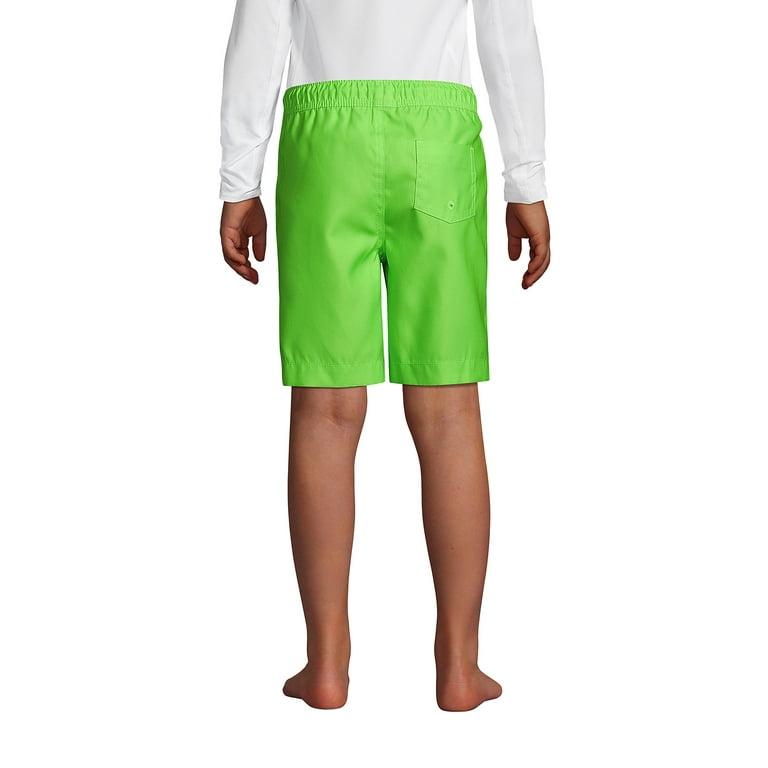 Lands End Boys Husky Solid Volley Swim Trunks Walmart