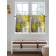 thumbnail image 6 of Yellow Grey Half Window Curtains 24 Inches Long, Abstract Art Oil Painting Modern Geometric Window Treatment Curtain Drapes, Short Curtains Tiers for Kitchen Over Sink, 27.5"x24", 2 Panels, 6 of 7