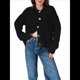 thumbnail image 3 of Suéteres de Larga con Cuello Redondo y Botones para Mujer, Cárdigan Grueso con Abertura Frontal, Otoño 2025 Negro L, 3 of 6