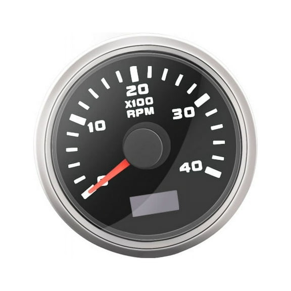 Geloo Boat Tachometer Digital Hour Meter Gauge Waterproof PRM Meter Gauge for Automotive Car Truck Marien RV Motorcycle ATV UTV