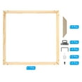 thumbnail image 3 of Unique Bargains Canvas Stretcher Bars Kit, 20x20 Inch Rectangle Solid Wood Frame for Paint, Prints, Oil Paintings, Wood Color, 3 of 5