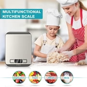 Ultrean Food Scale, Digital Kitchen Scale Grams and Ounces for Baking, Cooking and Meal Prep, 6 Units with Tare Function, LCD Display, 304 Stainless Steel, 11lb