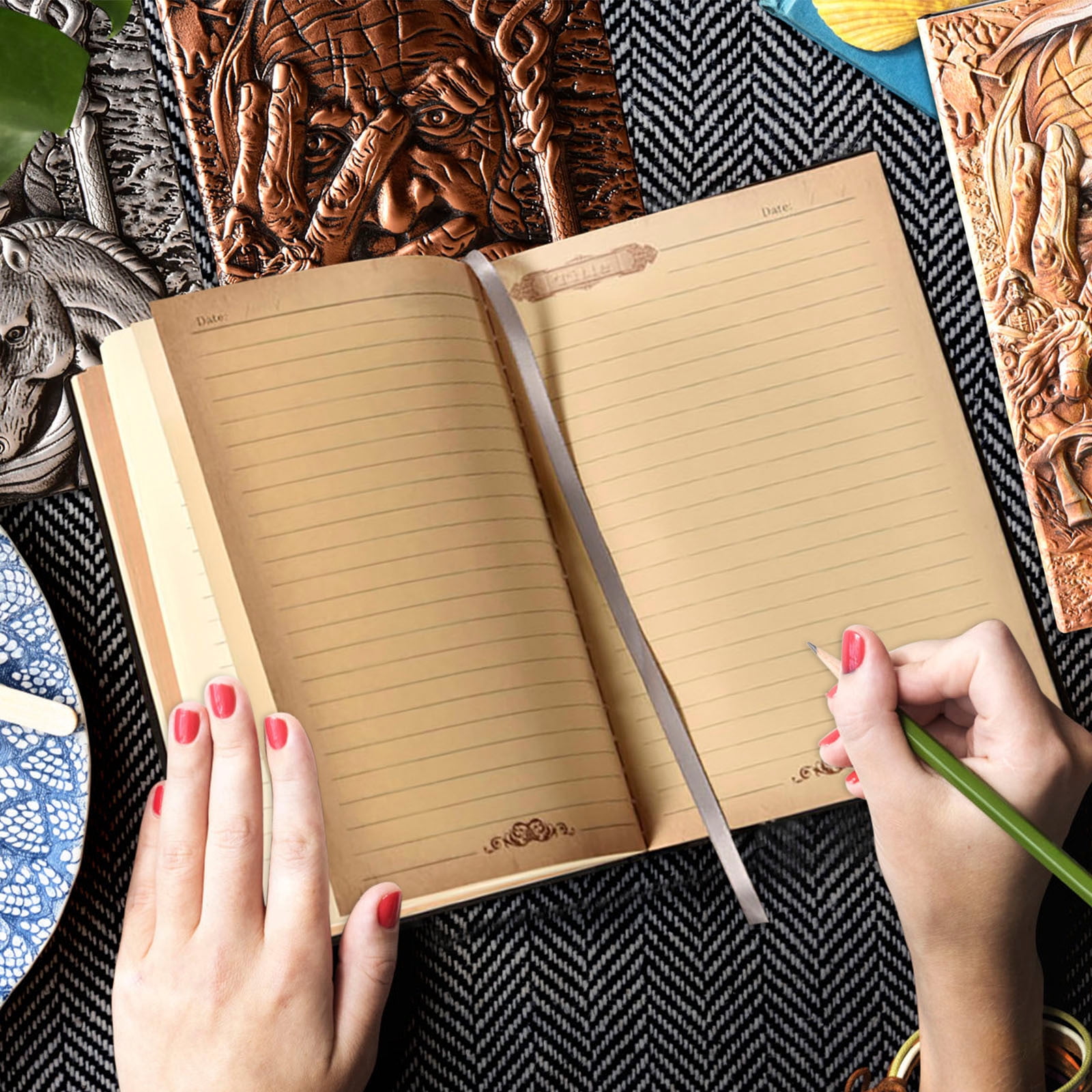 Embossed Magician Notebook European-Style Notepad Three-Dimensional A5 Diary 100 Pages