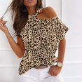 thumbnail image 1 of Puntoco Mujeres Verano Cuello Redondo Manga Corta Estampado Sin Tirantes Camiseta tops Blusas Puntoco Puntoco-7417, 1 of 5