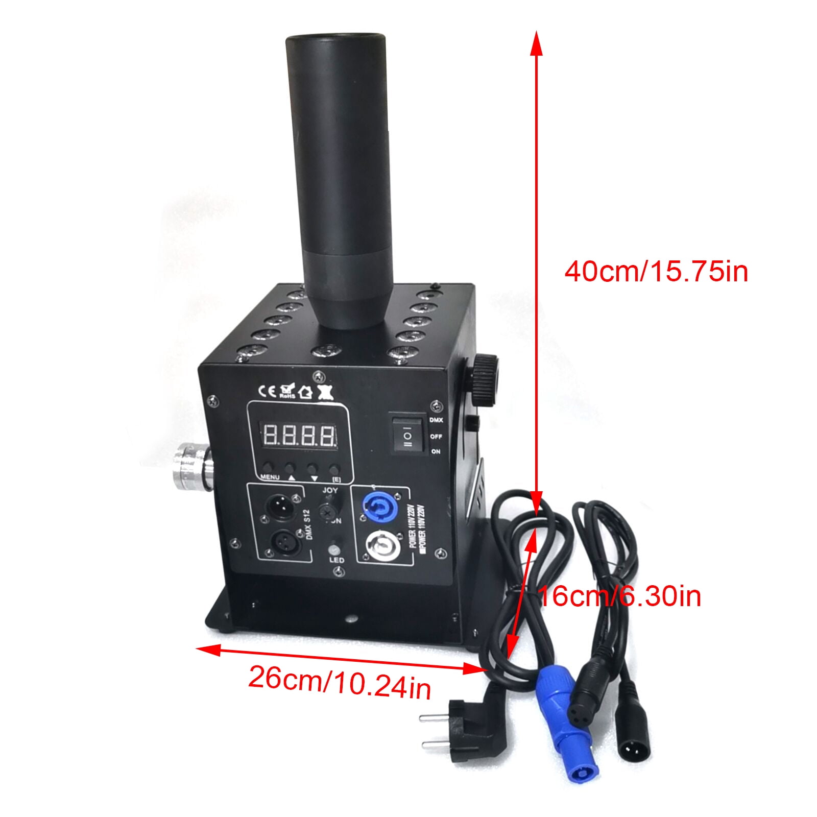 Fichiouy Jet Machine DMX Control for Show Club Party, Black