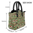 thumbnail image 4 of Zufioo Christmas Hat sock Print Leather Rivet Shoulder Bag, Microfiber PU Leather Adjustable Shoulder Strap Handbag, Ideal Gift for Women-One Size, 4 of 6