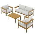 thumbnail image 3 of Modway Wren Ensemble de Mobilier de Patio Extérieur 4 Pcs en Bois Flotté Naturel, Blanc, 3 of 10