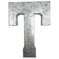 thumbnail image 2 of Huge 20" Metal Letter "T" Wall Decor, Silver with Rusted Edges, Galvanized Wall Mountable Decoration for Country, Mid-Century, or Farmhouse Themed Room or Event, 2 of 6