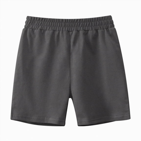 KPOPLK Toddler Baby Boy Shorts Summer Clothes Littler Kids Boys Short Pants with Elastic Waist Pull On Cotton Shorts Size 3-4 Years,Dark Gray